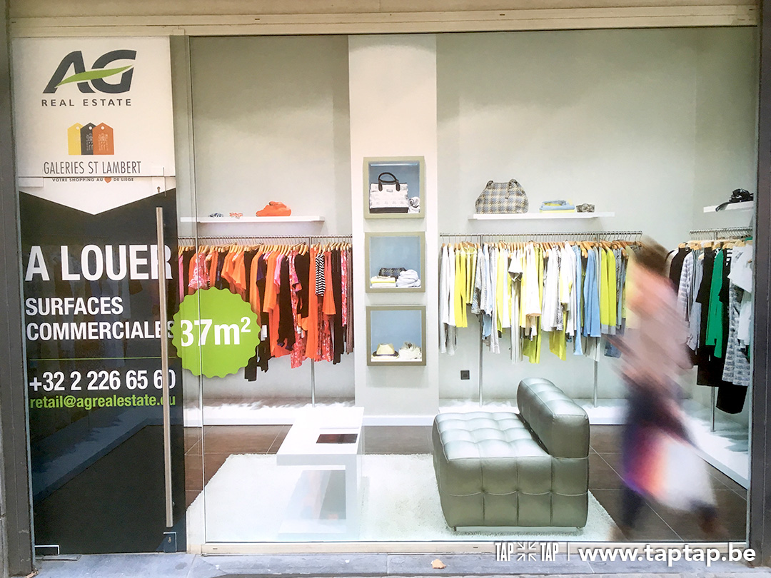 Lettrage Vitrine Promotion Immobilière - TAPTAP Lettrage